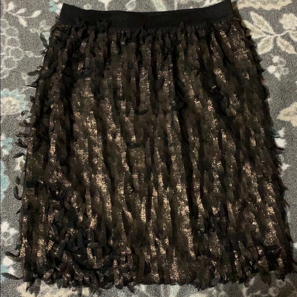 Metallic gold skirt